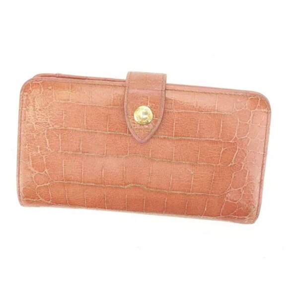miumiu Wallet Purse Long Wallet Pink Gold Woman Authentic Used - Picture 1 of 13